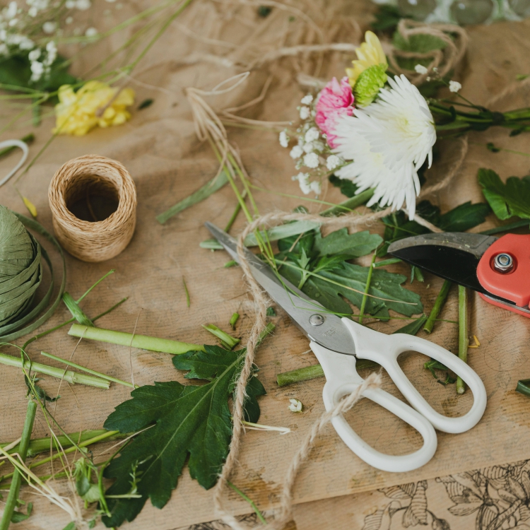 materiales para el armado de un ramo