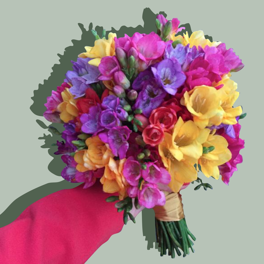 ramo de flores fresias